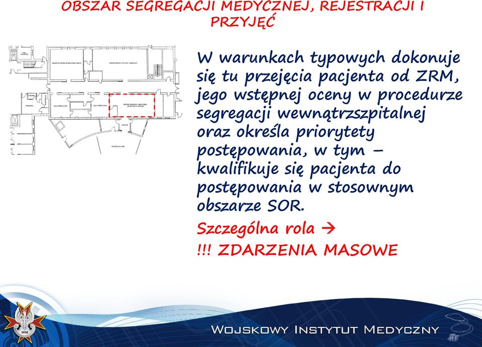 wewnątrzszpitalnej oraz określa priorytety postępowania, w tym kwalifikuje się