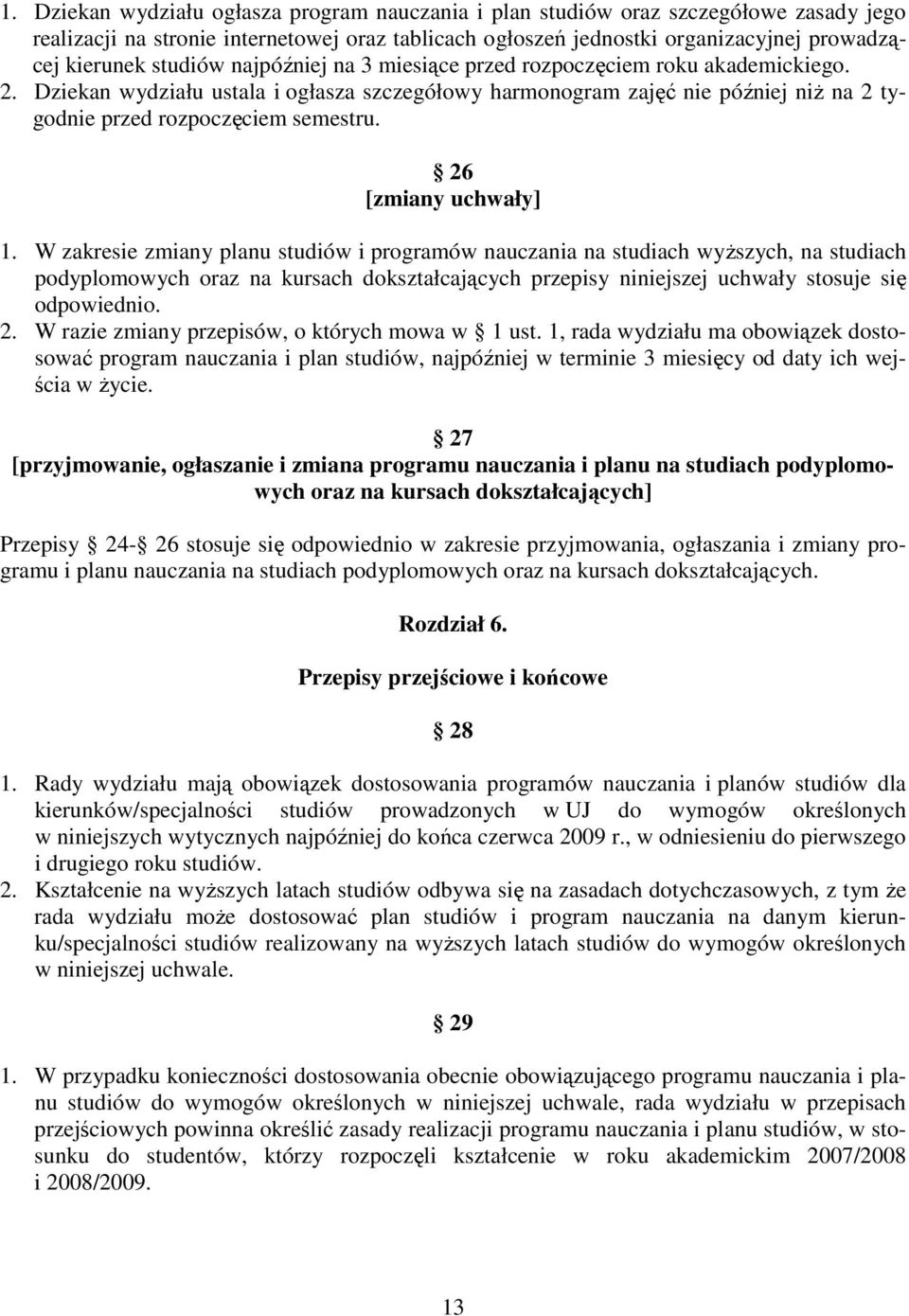 26 [zmiany uchwały] 1.