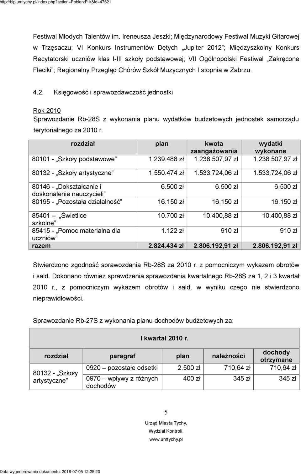 Ogólnopolski Festiwal Zakręcone Fleciki ; Regionalny Przegląd Chórów Szkół Muzycznych I stopnia w Zabrzu. 4.2.