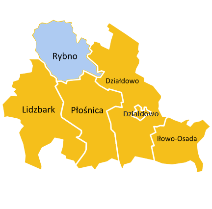 2. CHARAKTERYSTYKA GMINY 2.1. POŁOŻENIE Gmina Rybno położona jest w południowo-zachodniej części województwa warmińskomazurskiego, w północno-zachodniej części powiatu działdowskiego.