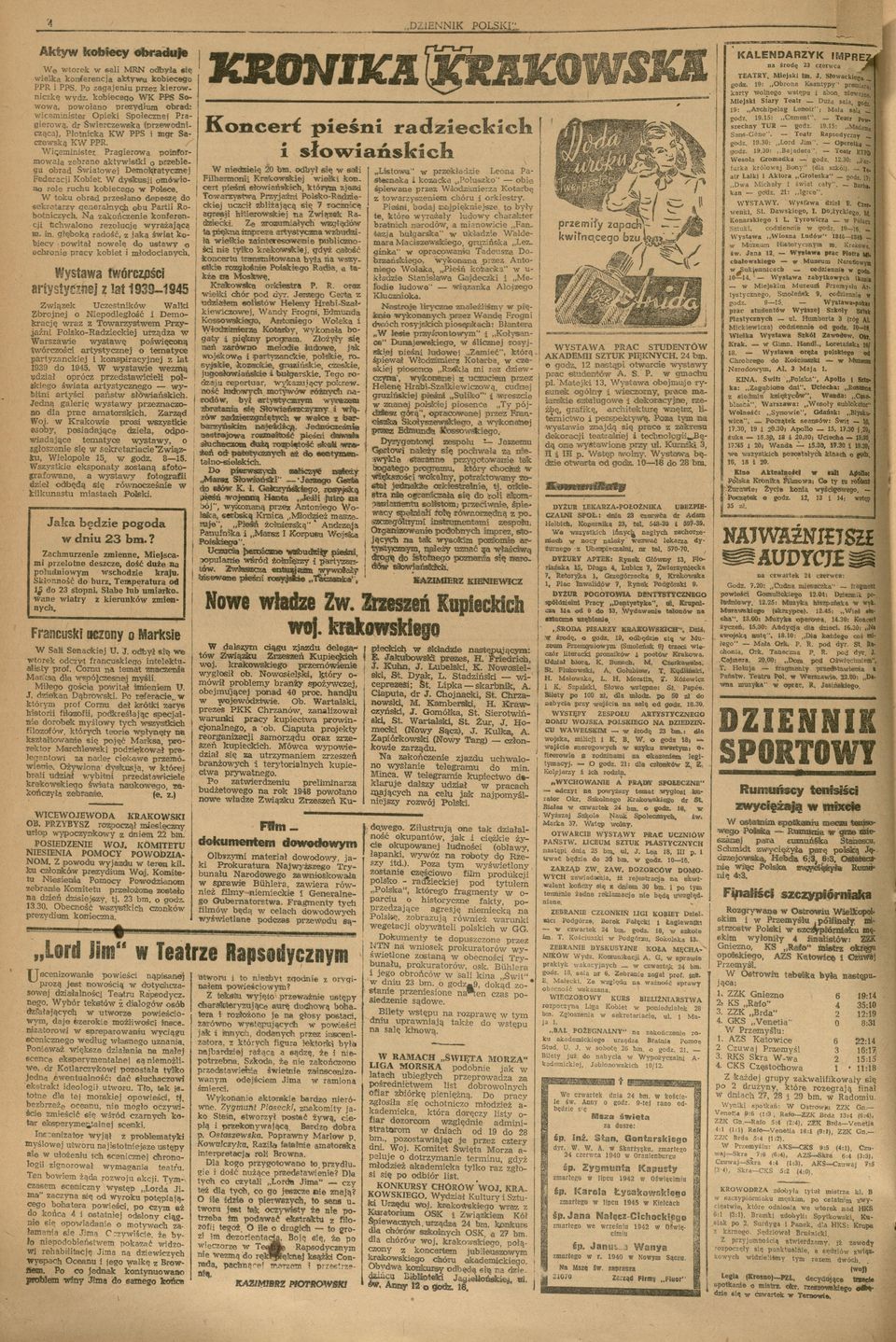 ó o no rolg ruchu kobecego Polsce W toku obrad presłano depesę do sek retary generalnych obu P art Ro botncych, N a akońcene konferen cj nch alono reolucją y rażającą m n głęboką radość, jaka ś at k