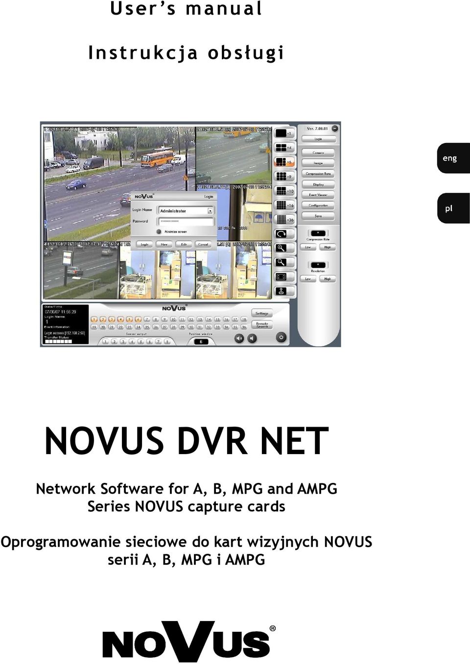 Series NOVUS capture cards Oprogramowanie