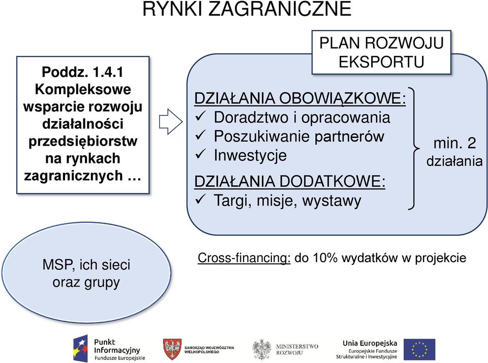 PLAN ROZWOJU EKSPORTU DZIAŁANIA OBOWIĄZKOWE: Doradztwo i opracowania Poszukiwanie