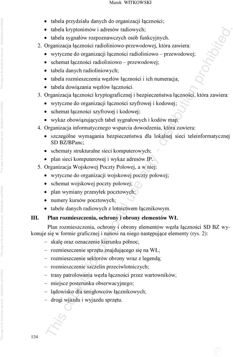 tabela rozmieszczenia węzłów łączności i ich numeracja; tabela dowiązania węzłów łączności. 3.