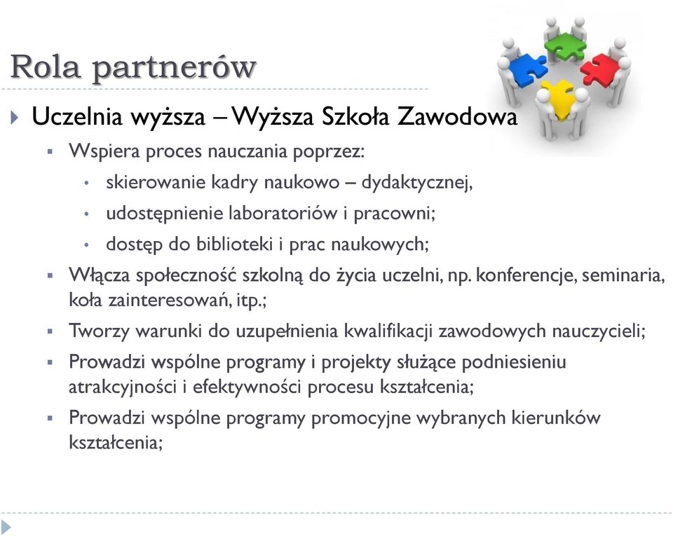 konferencje, seminaria, koła zainteresowań, itp.