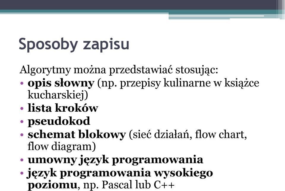 schemat blokowy (sieć działań, flow chart, flow diagram) umowny język