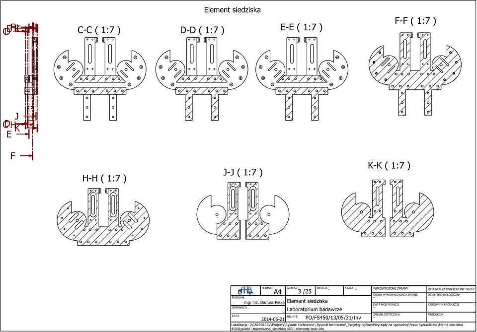 inż. Dariusz Pełka Element siedziska 0405