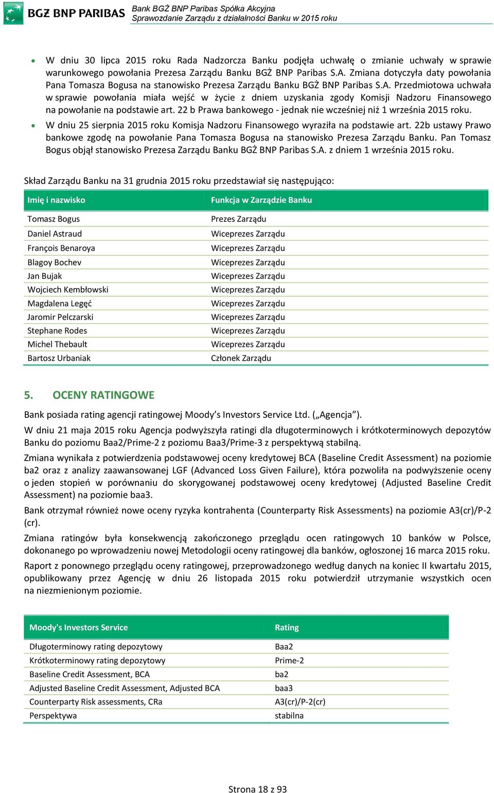 Przedmiotowa uchwała w sprawie powołania miała wejść w życie z dniem uzyskania zgody Komisji Nadzoru Finansowego na powołanie na podstawie art.