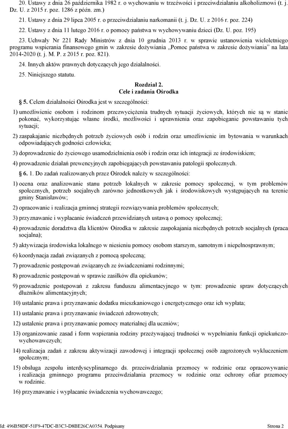 Uchwały Nr 221 Rady Ministrów z dnia 10 grudnia 2013 r.