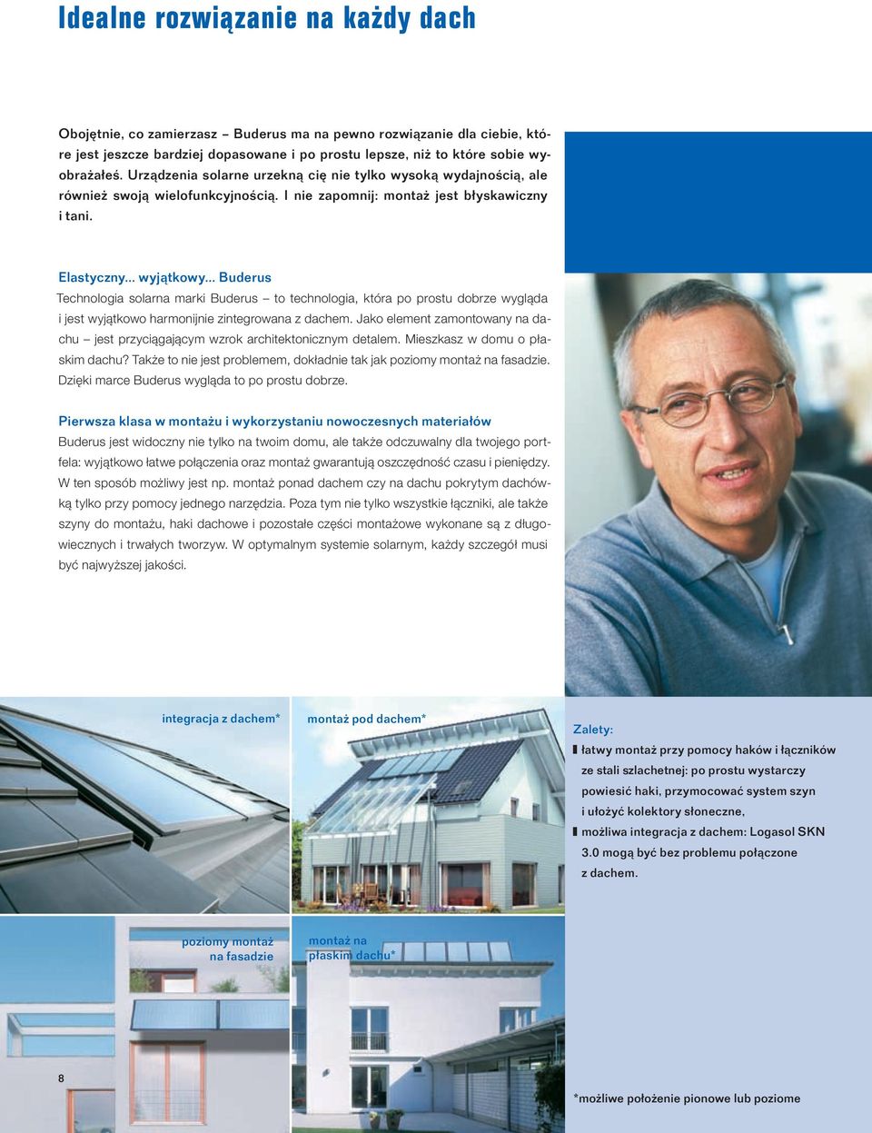 .. Buderus Technologia solarna marki Buderus to technologia, która po prostu dobrze wygląda i jest wyjątkowo harmonijnie zintegrowana z dachem.