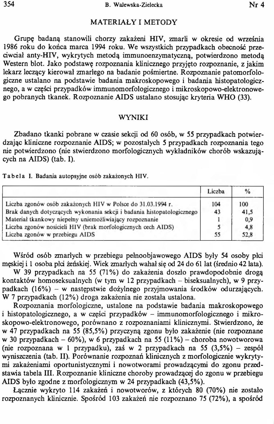 Jako podstawę rozpoznania klinicznego przyjęto rozpoznanie, z jakim lekarz leczący kierował zmarłego na badanie pośmiertne.