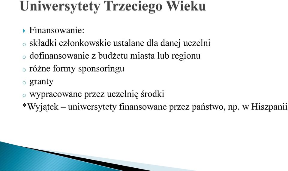 formy sponsoringu o granty o wypracowane przez uczelnię