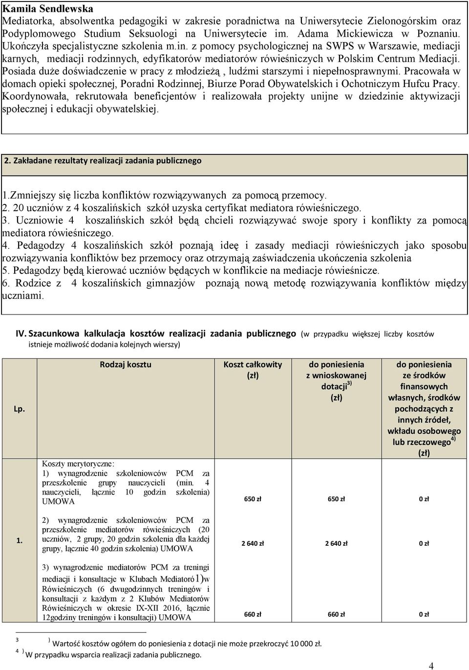 Posiada duże doświadczenie w pracy z młodzieżą, ludźmi starszymi i niepełnosprawnymi. Pracowała w domach opieki społecznej, Poradni Rodzinnej, Biurze Porad Obywatelskich i Ochotniczym Hufcu Pracy.