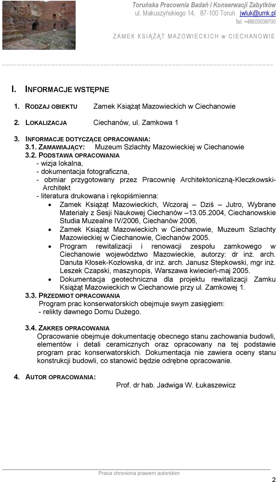 Książąt Mazowieckich, Wczoraj Dziś Jutro, Wybrane Materiały z Sesji Naukowej Ciechanów 13.05.