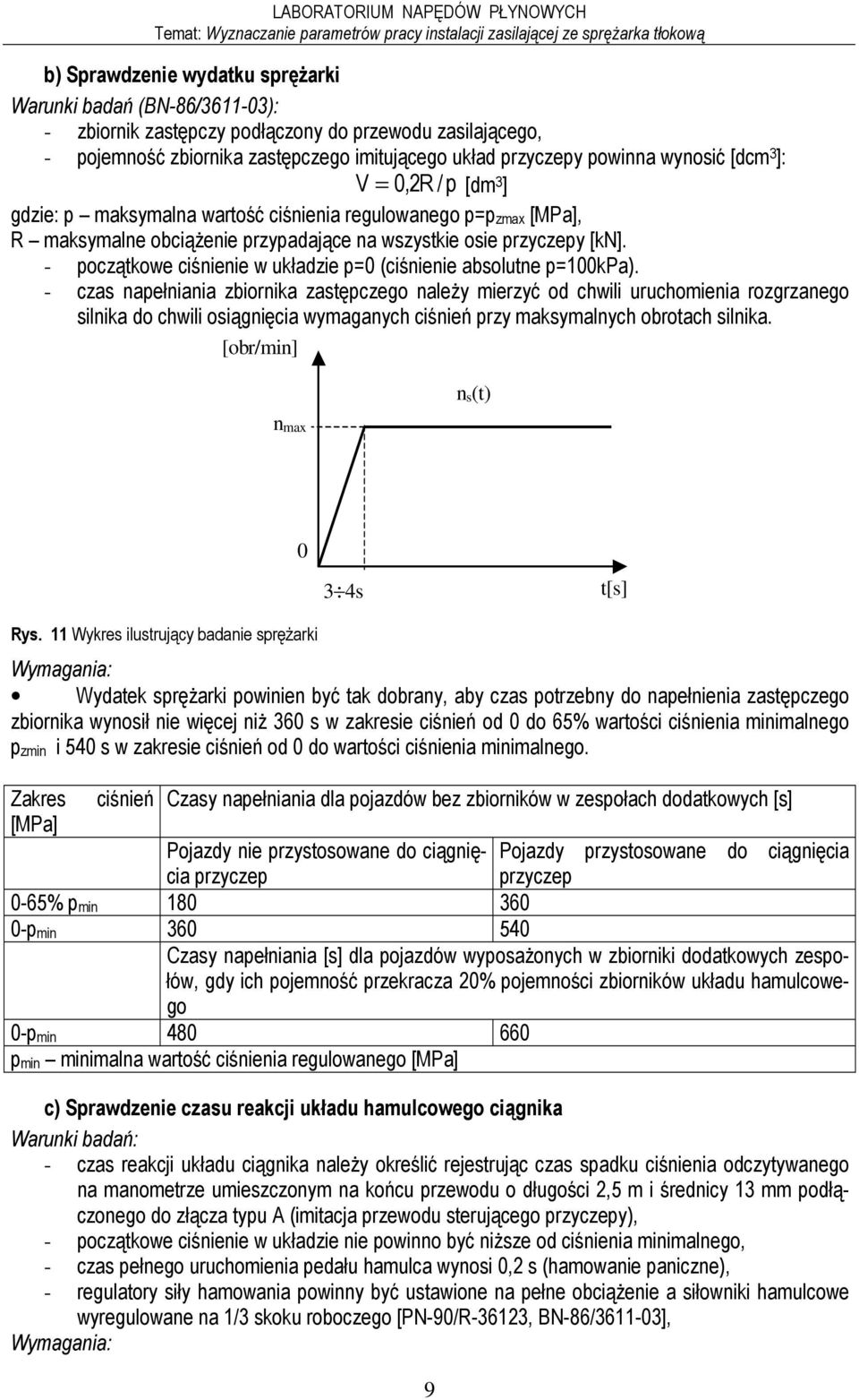 - początkowe ciśnienie w układzie p=0 (ciśnienie absolutne p=100kpa).