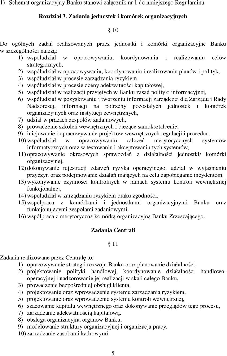 realizowaniu celów strategicznych, 2) współudział w opracowywaniu, koordynowaniu i realizowaniu planów i polityk, 3) współudział w procesie zarządzania ryzykiem, 4) współudział w procesie oceny