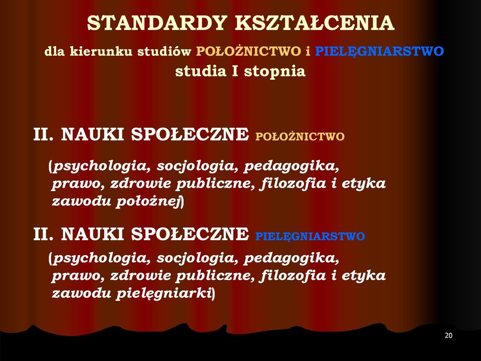 publiczne, filozofia i etyka zawodu położnej) II.