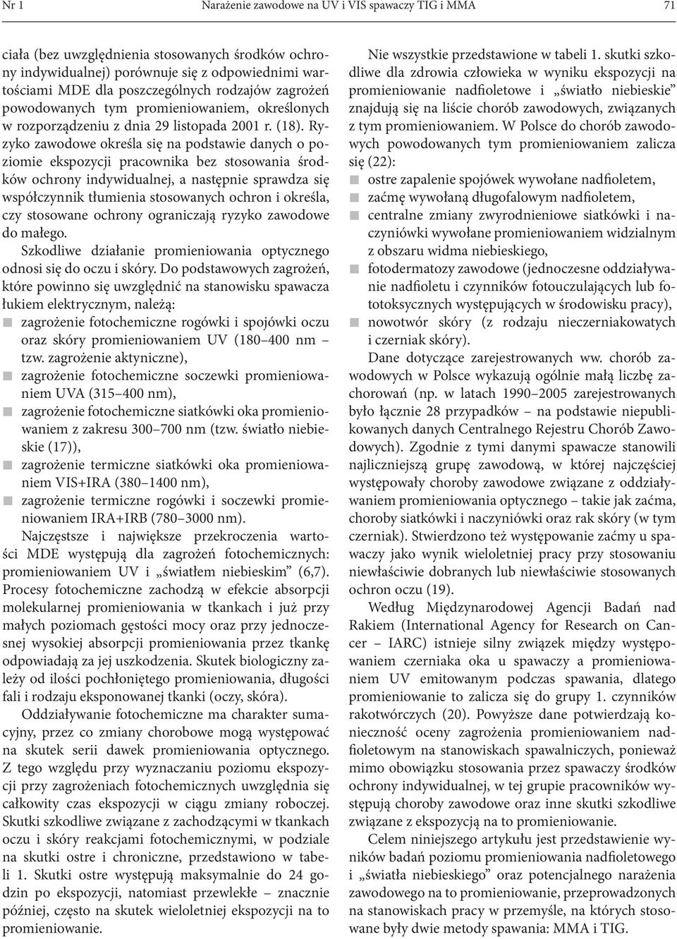 Ryzyko zawodowe określa się na podstawie danych o poziomie ekspozycji pracownika bez stosowania środków ochrony indywidualnej, a następnie sprawdza się współczynnik tłumienia stosowanych ochron i