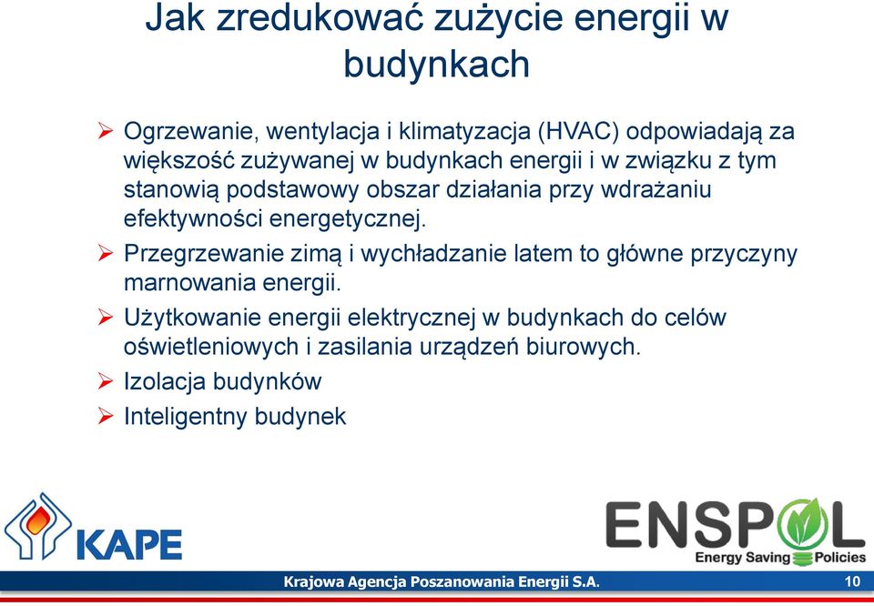 Przegrzewanie zimą i wychładzanie latem to główne przyczyny marnowania energii.