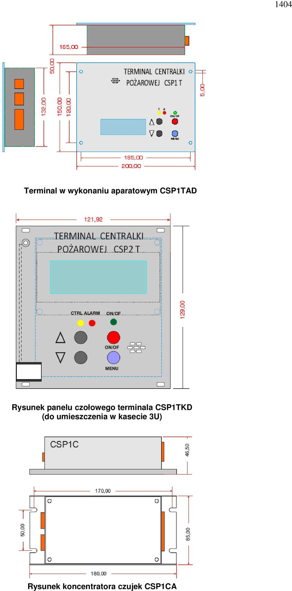 terminala CSP1TKD (do umieszczenia w