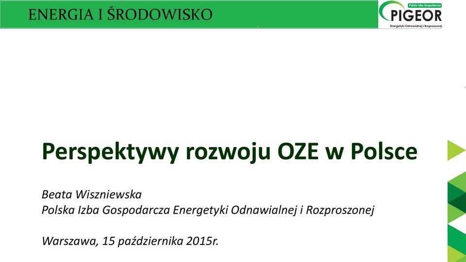 Gospodarcza Energetyki Odnawialnej i