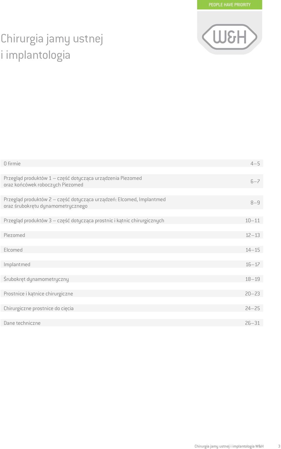 3 część dotycząca prostnic i kątnic chirurgicznych 10 11 Piezomed 12 13 Elcomed 14 15 Implantmed 16 17 Śrubokręt dynamometryczny 18 19