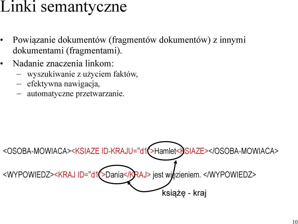 Nadanie znaczenia linkom: wyszukiwanie z użyciem faktów, efektywna nawigacja,