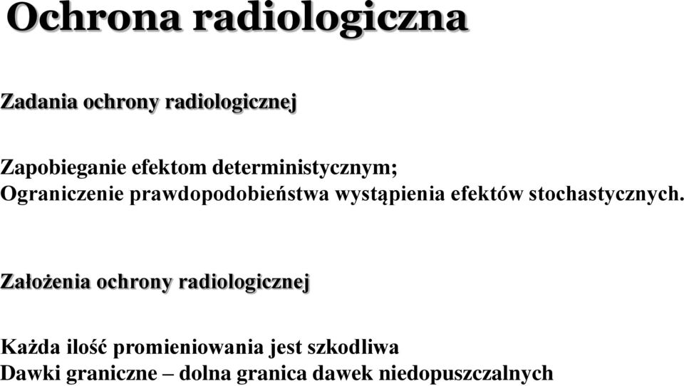 efektów stochastycznych.