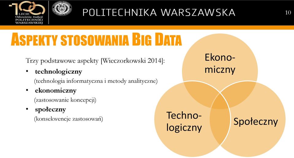 informatyczna i metody analityczne) ekonomiczny (zastosowanie