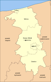 Położenie gmin na tle Powiatu Lęborskiego pokazano na poniższej mapce. Rys. 2.