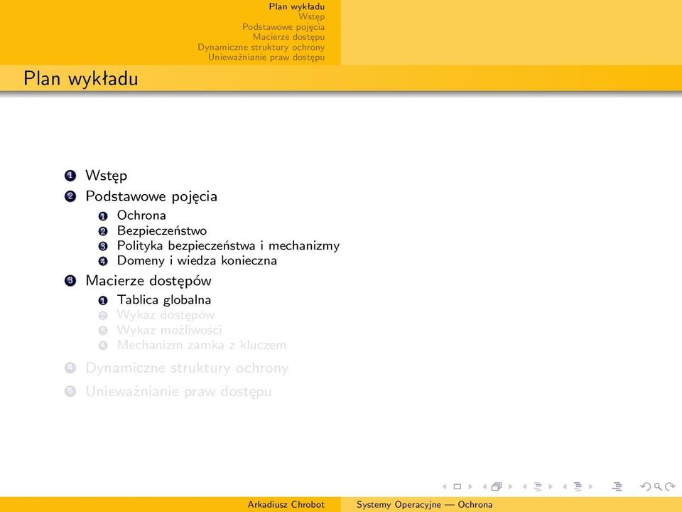 konieczna 3 Macierze dostępów 1 Tablica globalna 2