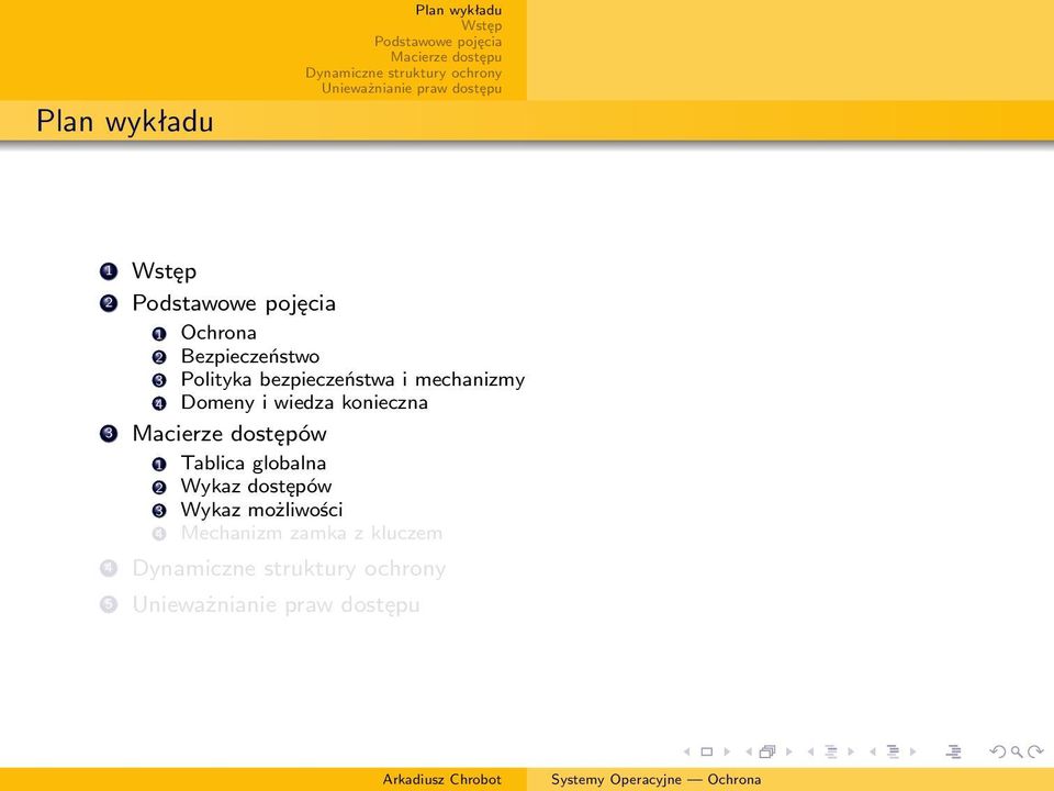 konieczna 3 Macierze dostępów 1 Tablica globalna 2