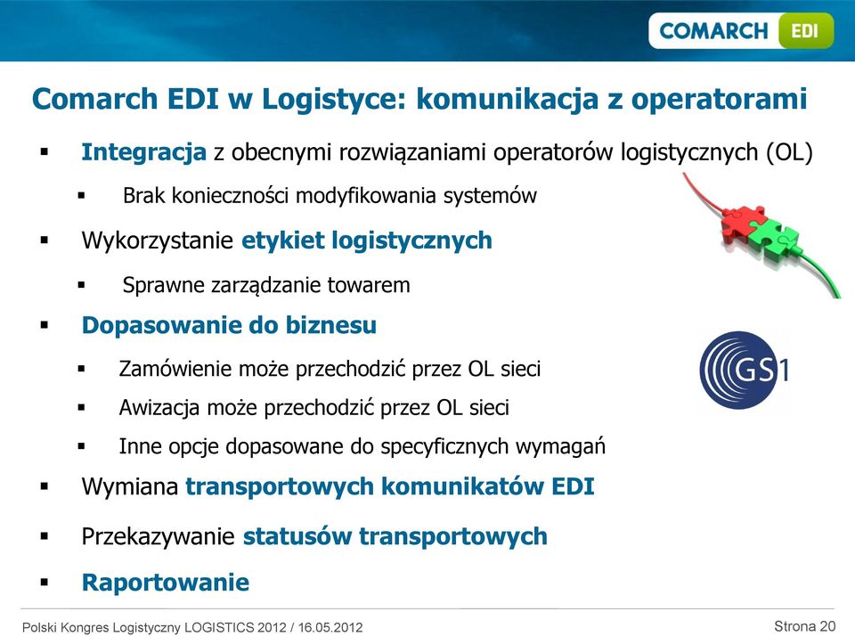 do biznesu Zamówienie może przechodzić przez OL sieci Awizacja może przechodzić przez OL sieci Inne opcje dopasowane