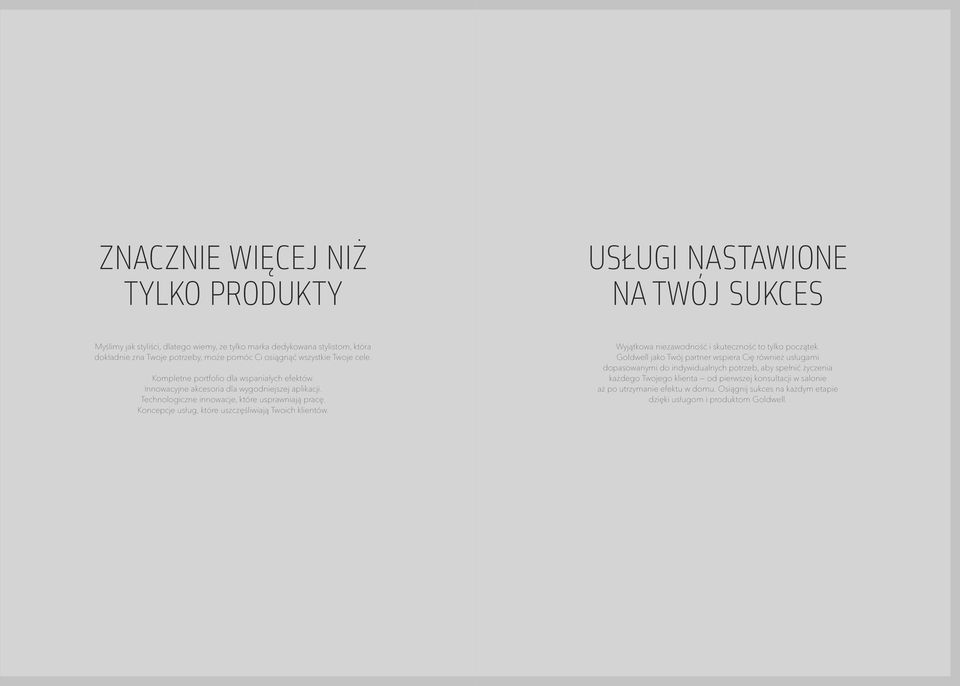 Koncepcje usług, które uszczęśliwiają Twoich klientów. Wyjątkowa niezawodność i skuteczność to tylko początek.