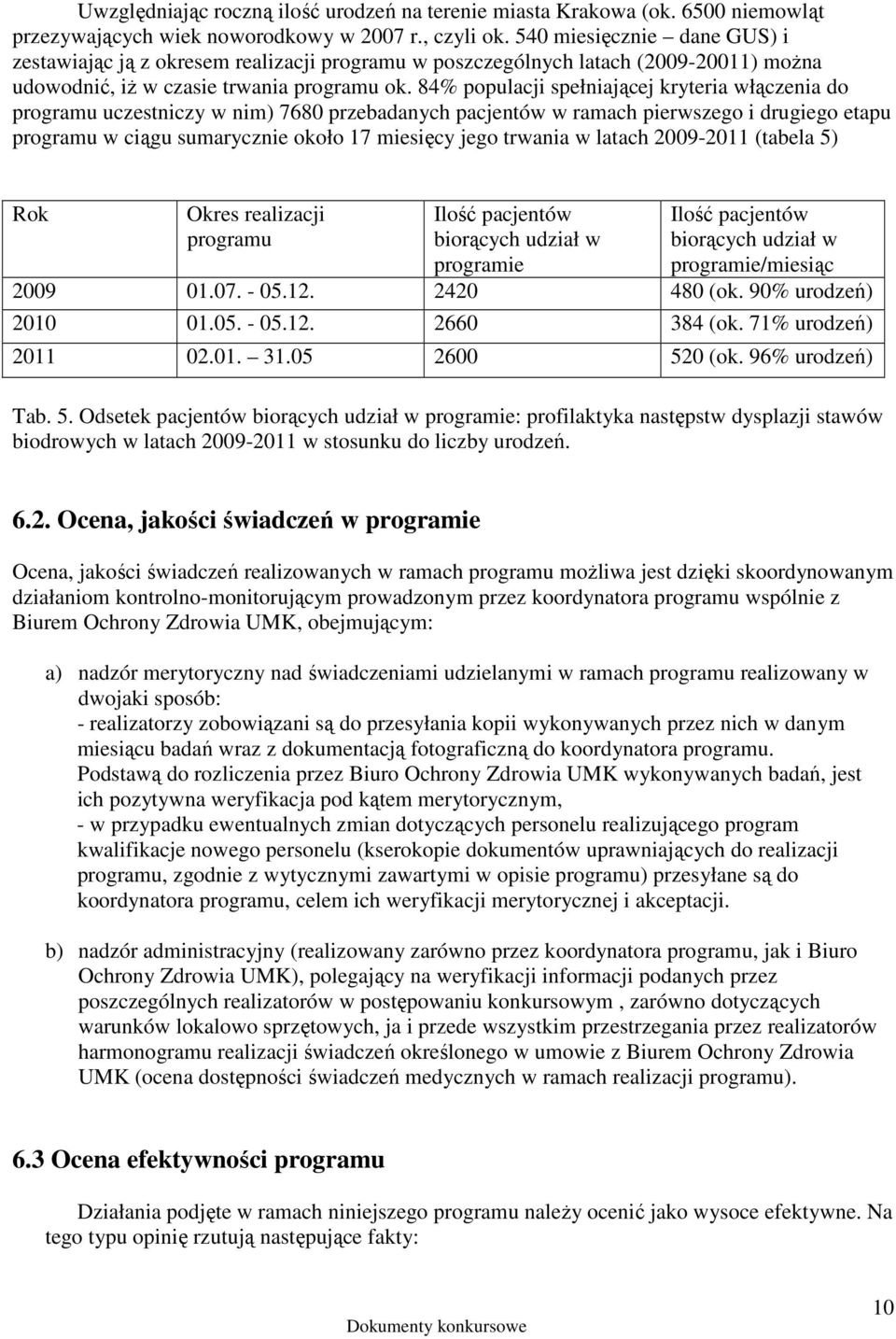 84% populacji spełniającej kryteria włączenia do programu uczestniczy w nim) 7680 przebadanych pacjentów w ramach pierwszego i drugiego etapu programu w ciągu sumarycznie około 17 miesięcy jego