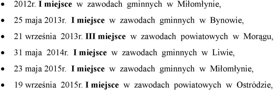 III miejsce w zawodach powiatowych w Morągu, 31 maja 2014r.