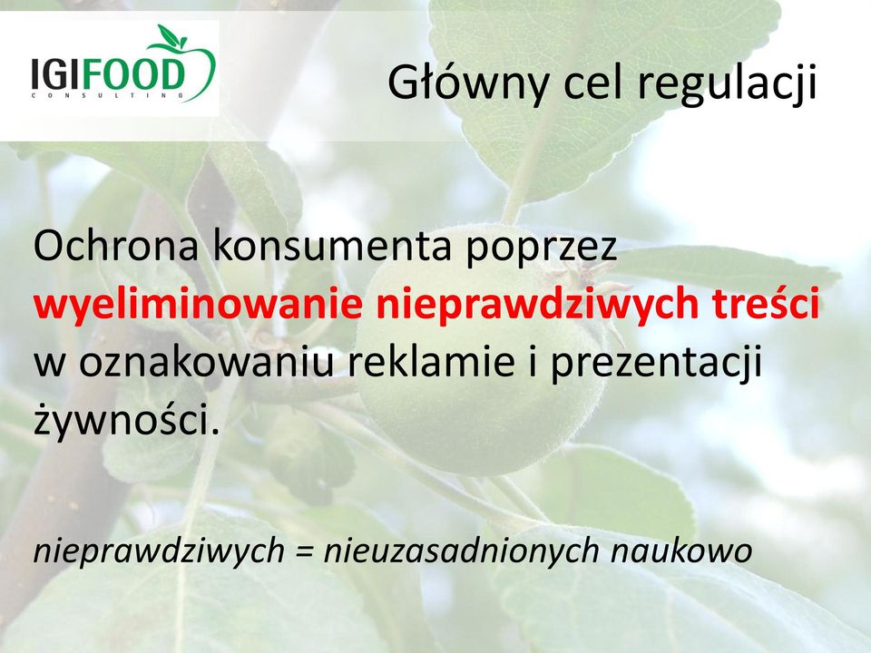 treści w oznakowaniu reklamie i prezentacji