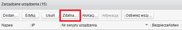 Jeżeli proces dodawania zakończył się pomyślnie, w górnym oknie powinien pokazać się rejestrator z nazwą nadaną w kroku poprzednim i z przypisanym numerem seryjnym.