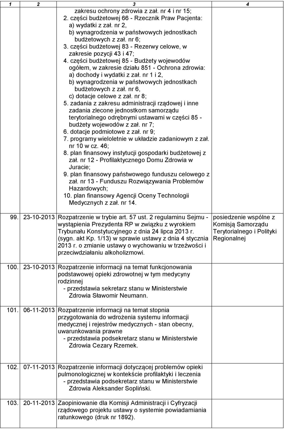 nr 1 i 2, b) wynagrodzenia w państwowych jednostkach budżetowych z zał. nr 6, c) dotacje celowe z zał. nr 8; 5.