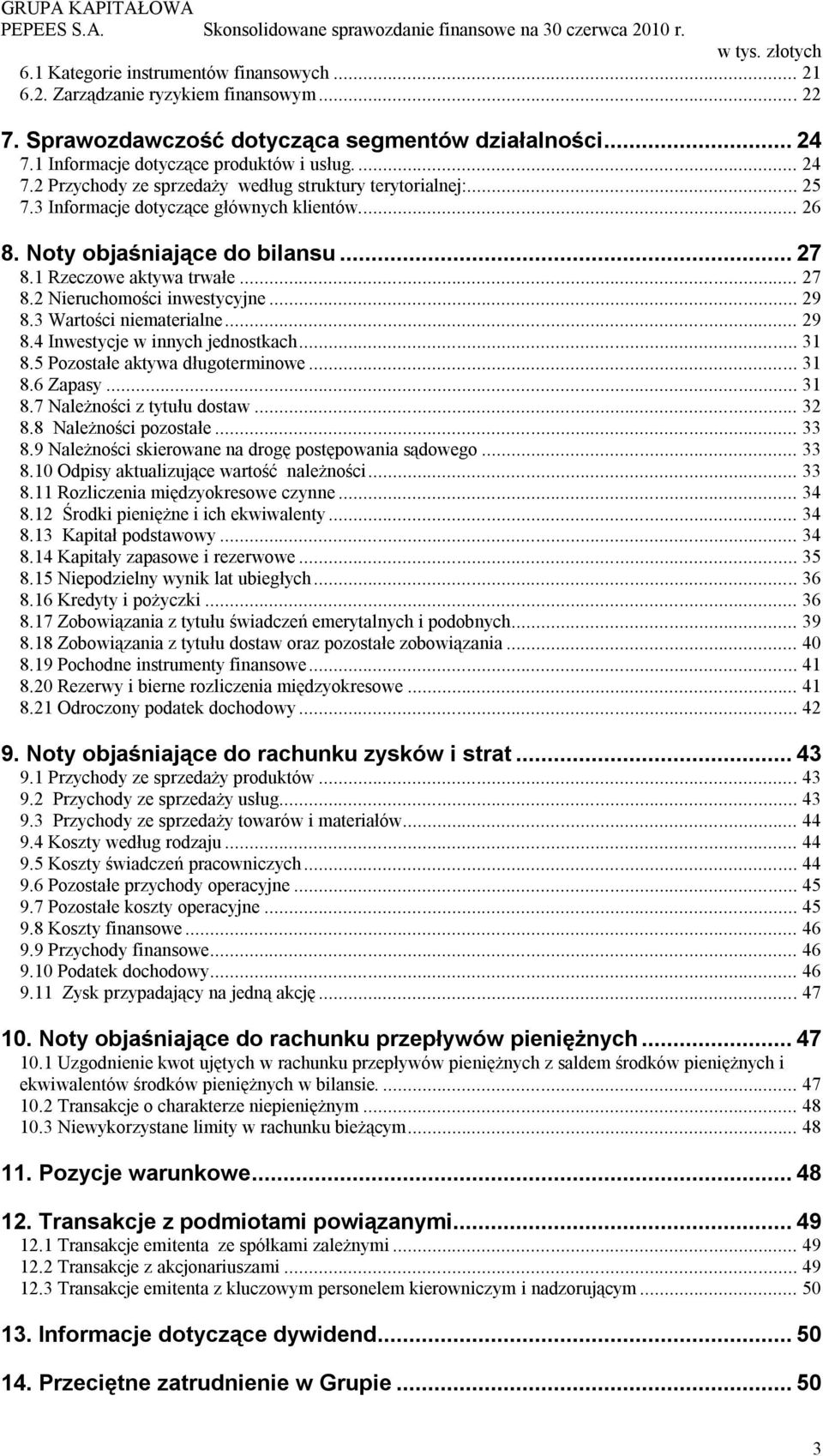 1 Rzeczowe aktywa trwałe... 27 8.2 Nieruchomości inwestycyjne... 29 8.3 Wartości niematerialne... 29 8.4 Inwestycje w innych jednostkach... 31 8.5 Pozostałe aktywa długoterminowe... 31 8.6 Zapasy.