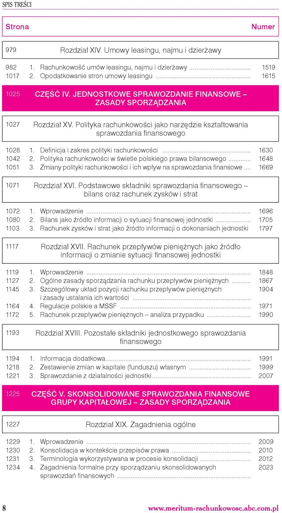 Definicja i zakres polityki rachunkowości... 1630 1042 2. Polityka rachunkowości w świetle polskiego prawa bilansowego... 1648 1051 3.