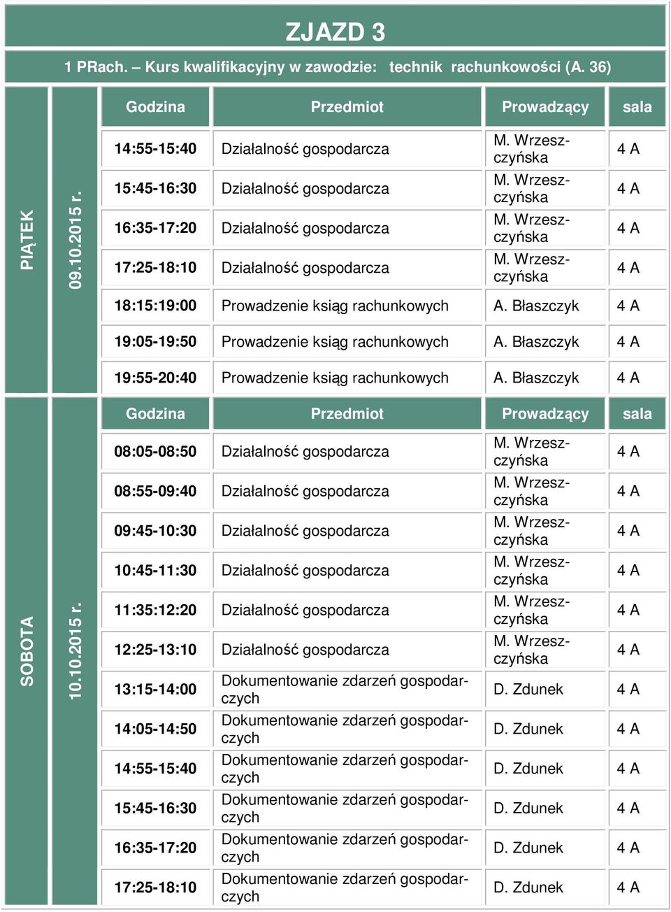 Błaszczyk 19:55-20:40 Prowadzenie ksiąg rachunkowych A.