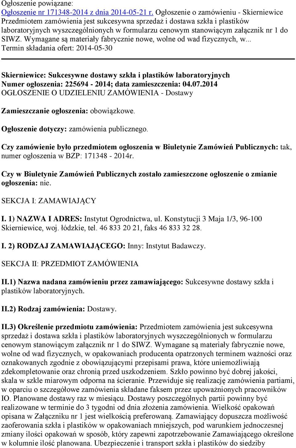 SIWZ. Wymagane są materiały fabrycznie nowe, wolne od wad fizycznych, w.