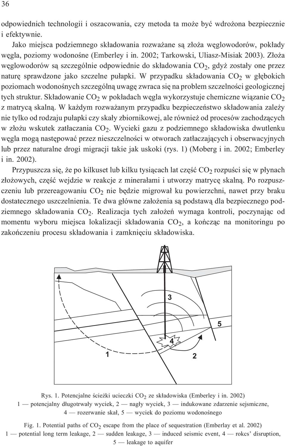 Z³o a wêglowodorów s¹ szczególnie odpowiednie do sk³adowania CO 2, gdy zosta³y one przez naturê sprawdzone jako szczelne pu³apki.