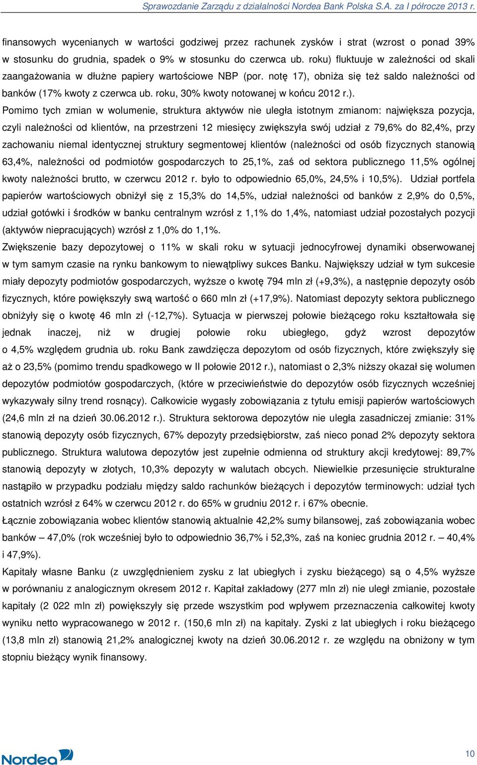 roku, 30% kwoty notowanej w końcu 2012 r.).