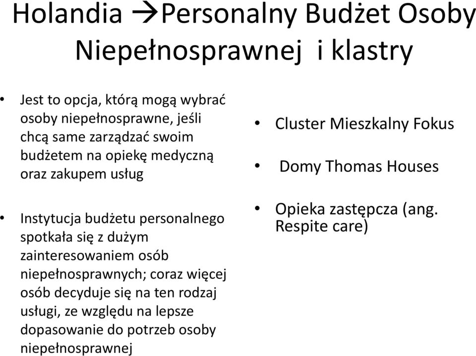 dużym zainteresowaniem osób niepełnosprawnych; coraz więcej osób decyduje się na ten rodzaj usługi, ze względu na lepsze