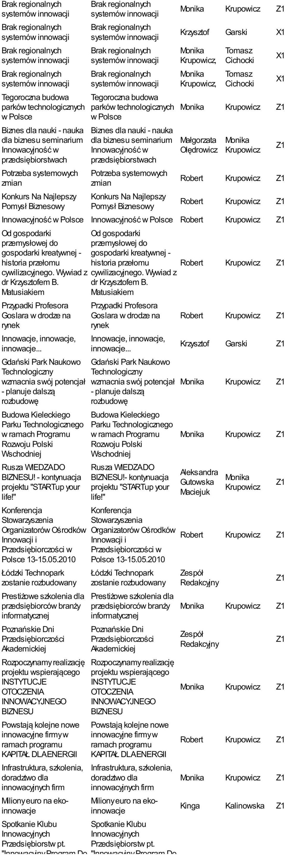 Innowacyjność w Polsce Robert Krupowicz Od gospodarki przemysłowej do gospodarki kreatywnej - historia przełomu Od gospodarki przemysłowej do gospodarki kreatywnej - historia przełomu Robert