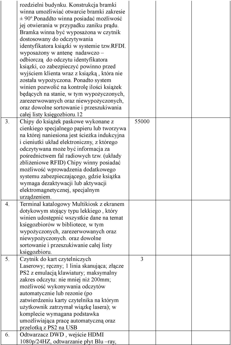 wyposażony w antenę nadawczo odbiorczą do odczytu identyfikatora ksiązki, co zabezpieczyć powinno przed wyjściem klienta wraz z ksiązką, która nie została wypożyczona.