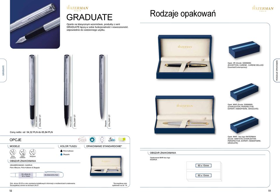 MHR (Scode: S0889890) (CHARLESTON, PERSPECTIVE, EXPERT, HEMISPHERE, GRADUATE) STALOWY CT STALOWY CT STALOWY CT Ceny netto: od 54,32 PLN do 65,84 PLN Opak.