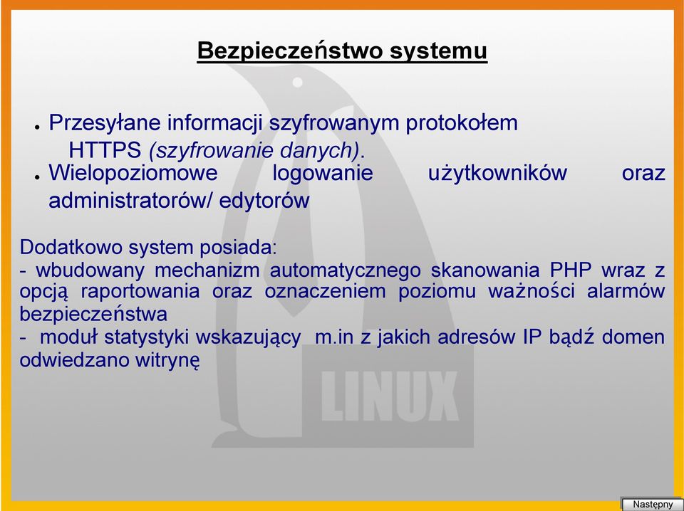 wbudowany mechanizm automatycznego skanowania PHP wraz z opcją raportowania oraz oznaczeniem poziomu